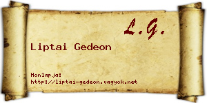 Liptai Gedeon névjegykártya